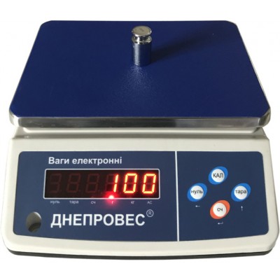 Порційні ваги Дніпровес ВТД-30 ФД від 100 гр - до 30 кг, точність 5 грам