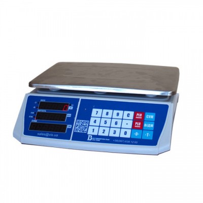 Електронні настільні торгові ваги із сенсорними клавішами на 3 кг із підключенням до ПК 3ВП1-Т (з RS232)