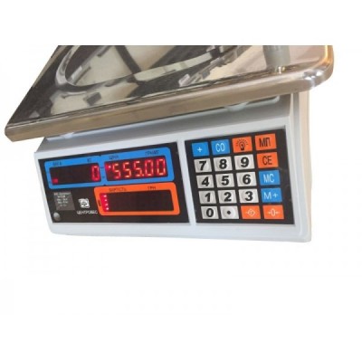 Торговые весы ВТЕ-Центровес-6-Т2-ДВ-Н-Б