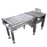 Режектор (сборник) с пневмопоршнем на роликовом конвейере CAS RP400/500/60/700 (Roller Pusher) сталь.