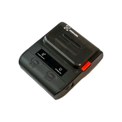 Портативный термопринтер UKRMARK DP30BK, USB/Bluetooth, рулоны 20-75 мм, для чеков/этикеток, черный. Печать на термобумаге и полимерных этикетках