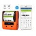 Портативний термопринтер UKRMARK AT20EW, USB/Bluetooth, рулоны 30-80мм, для  етикеток/чеків. Друкує на термопапері та полімерних етикетках.