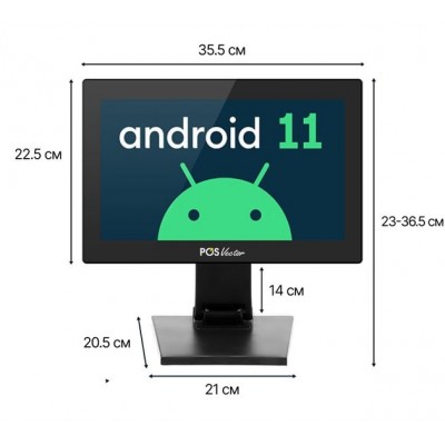 Сенсорний POS-термінал Midas 14" з кріпленням VESA 4/32 ГБ . Бюджетний Android 11 ПОС моноблок
