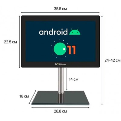 Сенсорний POS-термінал Midas 14" з кріпленням VESA 4/32 ГБ . Бюджетний Android 11 ПОС моноблок