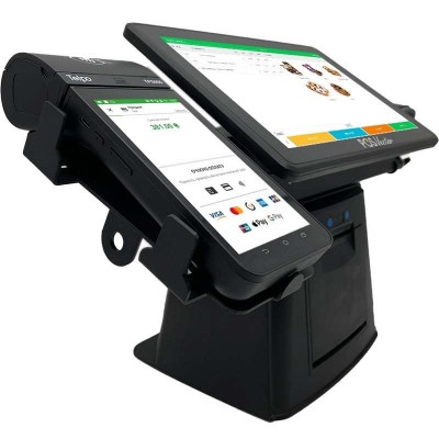 Универсальная касса 5-в-1 SHIVA POS Android 11 для магазина и торговли. POS-терминал + принтер чеков + сканер штрихкодов + держатель + ПО