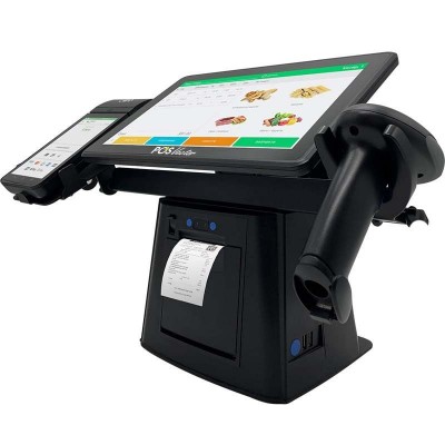 Универсальная касса 5-в-1 SHIVA POS Android 11 для магазина и торговли. POS-терминал + принтер чеков + сканер штрихкодов + держатель + ПО