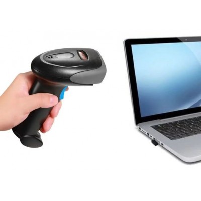 Бездротовий сканер штрих-кодів 1D MC-300WGB. Зчитувач  кодів USB, BlueTooth